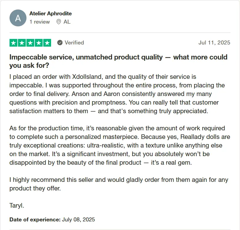 Trustpilot Sex doll reviews
