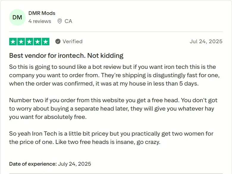 Trustpilot Sex doll reviews (11)