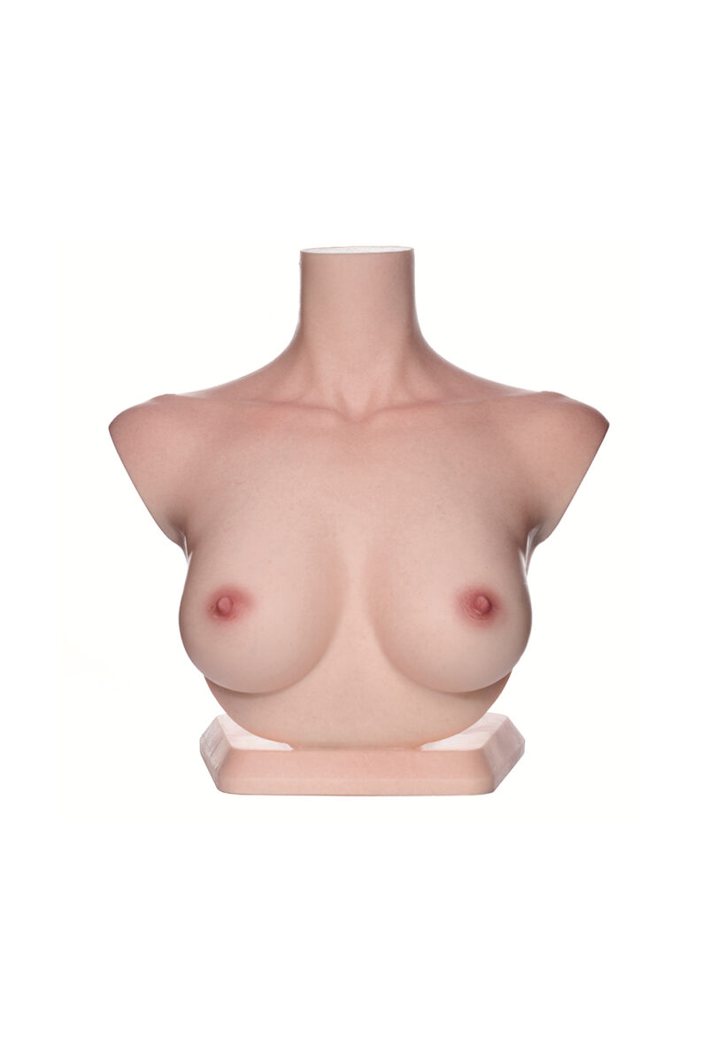 Natural Real Lady silicone sex doll head stand